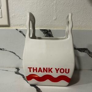 Room Essentials White Ceramic Decorative Bag NWT